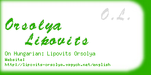 orsolya lipovits business card
